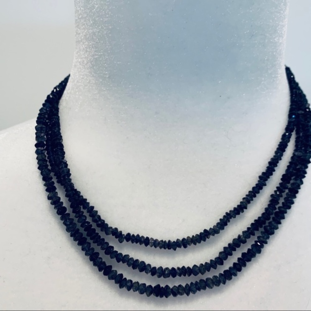 Real amethyst necklace with silver clasp